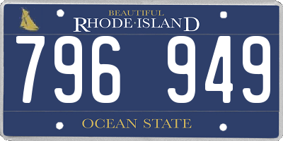 RI license plate 796949