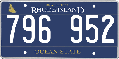 RI license plate 796952