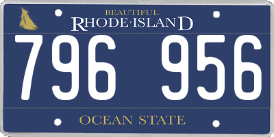 RI license plate 796956