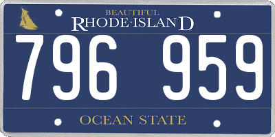 RI license plate 796959
