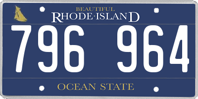 RI license plate 796964
