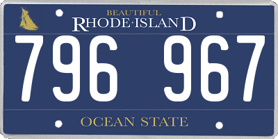 RI license plate 796967