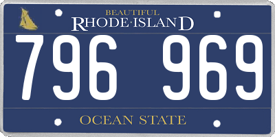 RI license plate 796969
