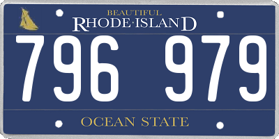 RI license plate 796979
