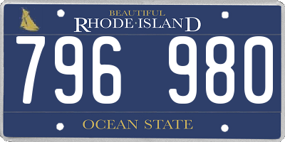RI license plate 796980