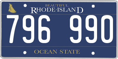 RI license plate 796990