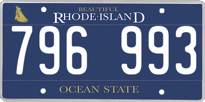 RI license plate 796993
