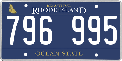 RI license plate 796995
