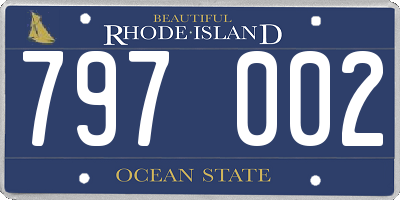RI license plate 797002
