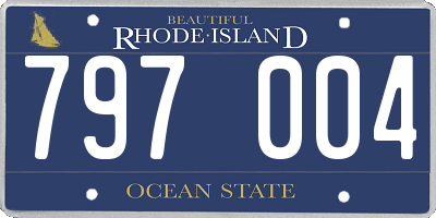 RI license plate 797004