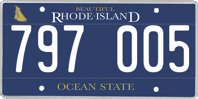 RI license plate 797005