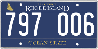 RI license plate 797006
