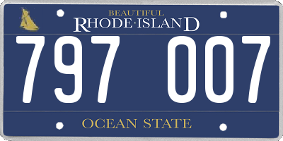 RI license plate 797007