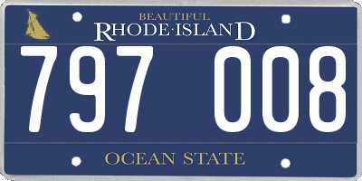 RI license plate 797008