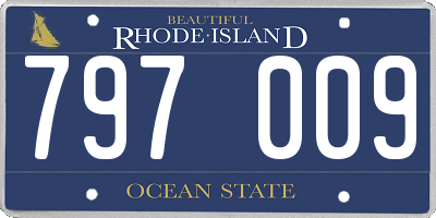 RI license plate 797009