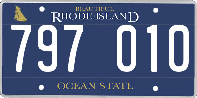 RI license plate 797010
