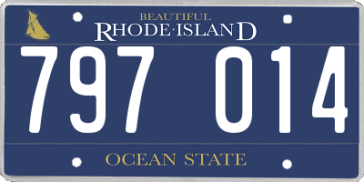 RI license plate 797014