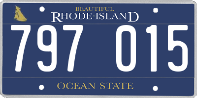 RI license plate 797015