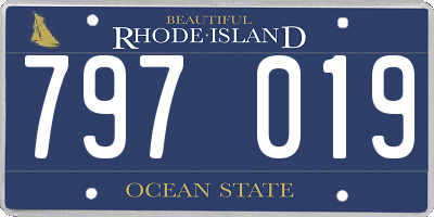 RI license plate 797019