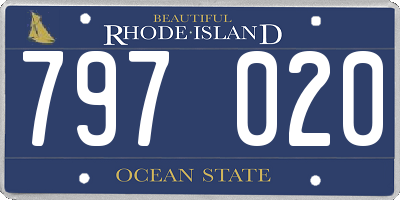 RI license plate 797020