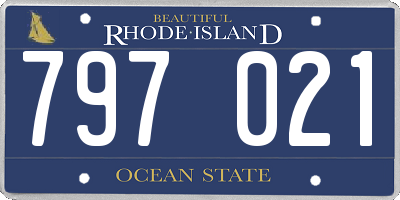 RI license plate 797021