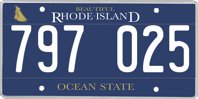 RI license plate 797025