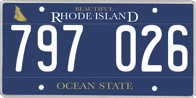 RI license plate 797026