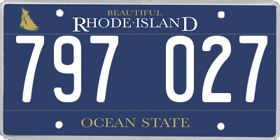RI license plate 797027
