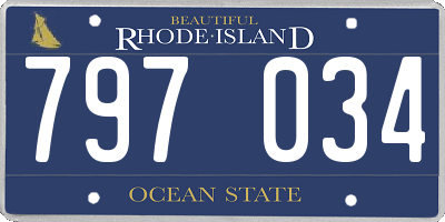RI license plate 797034