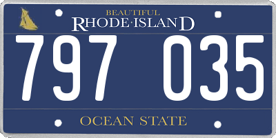 RI license plate 797035