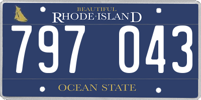 RI license plate 797043