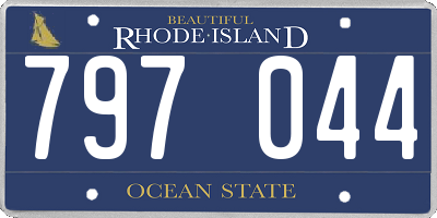 RI license plate 797044