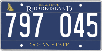 RI license plate 797045