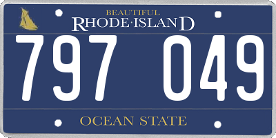 RI license plate 797049