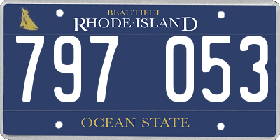 RI license plate 797053