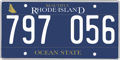 RI license plate 797056