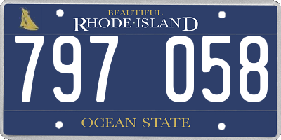 RI license plate 797058
