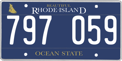 RI license plate 797059