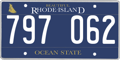 RI license plate 797062