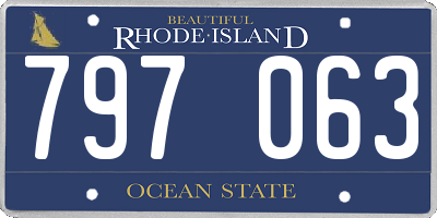 RI license plate 797063
