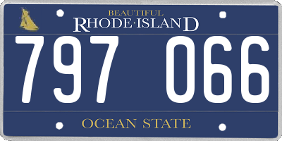 RI license plate 797066