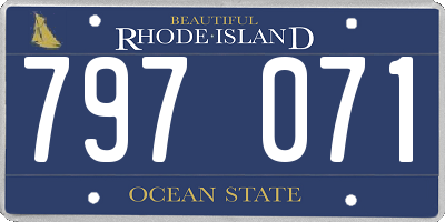 RI license plate 797071