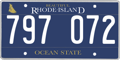 RI license plate 797072