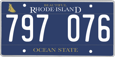 RI license plate 797076
