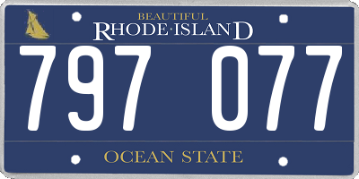 RI license plate 797077