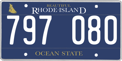 RI license plate 797080