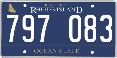 RI license plate 797083