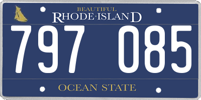 RI license plate 797085