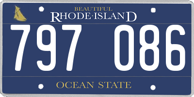 RI license plate 797086