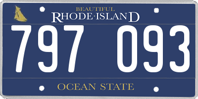 RI license plate 797093